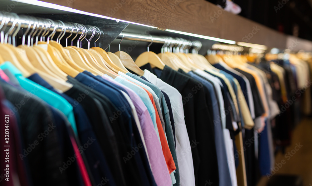 Obraz premium Assortment of summer clothing in modern store