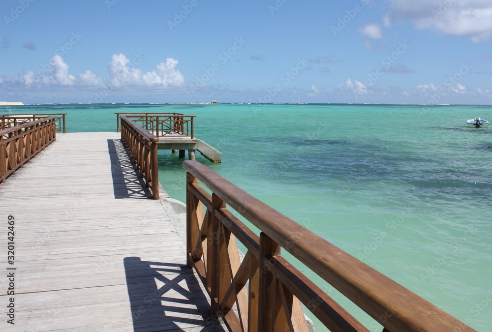 BEACH BRIDGE AND BOAT