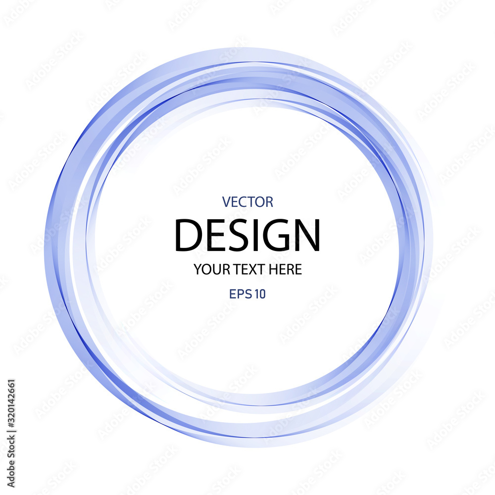 Abstract dynamic vortex circle of blue lines. Design element. Abstract dynamic vortex circle of blue lines. Design element.