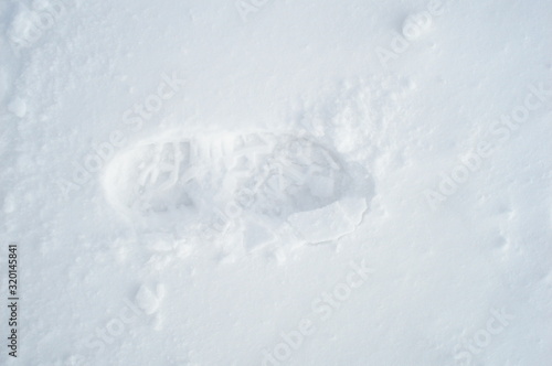 Boot in snow