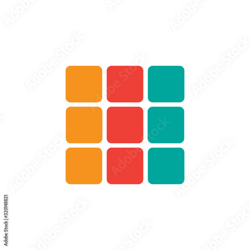 Rubik cube vector icon design