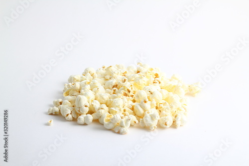 Sweet popcorn isolated on a white background
