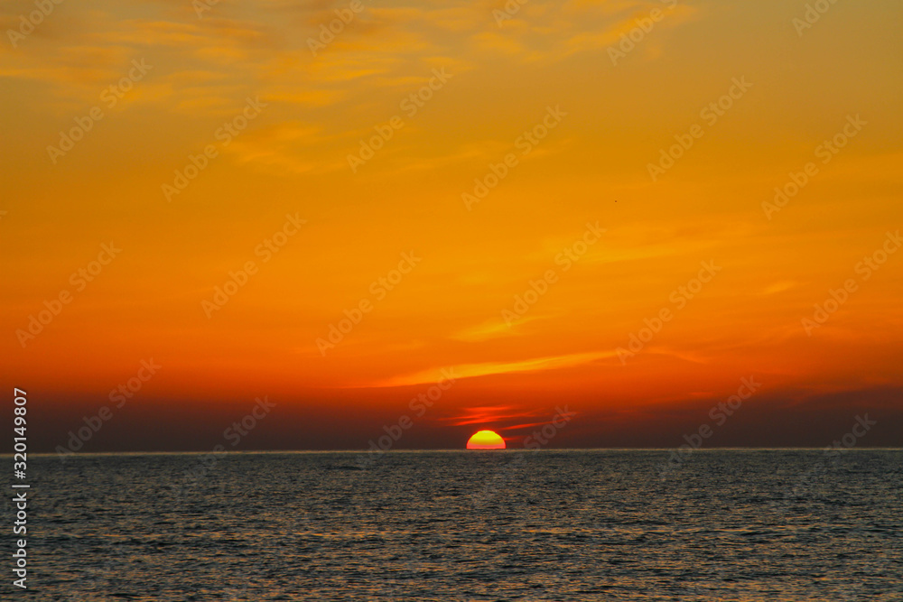 beautiful dawn on the sea, flight of ducks over the sea, ducks fly at dawn over the sea. beautiful dawn on the sea, flight of ducks over the sea, ducks fly at dawn over the sea.