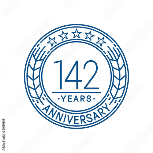 1429 years anniversary celebration logo template. Line art vector and illustration.