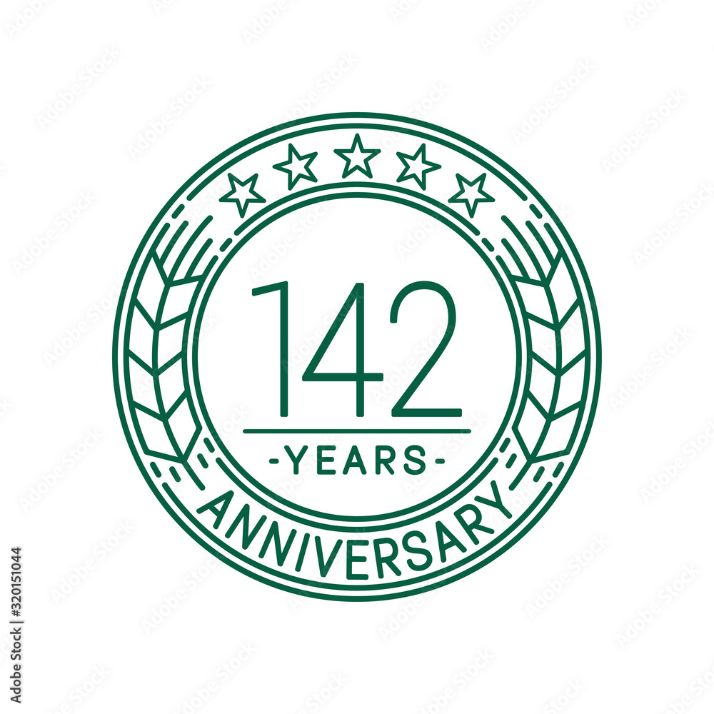 1429 years anniversary celebration logo template. Line art vector and illustration.
