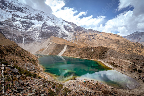 Laguna humantay in Peru mountains