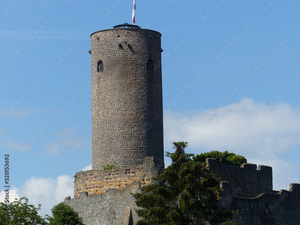 Bergfried von Burg Münzenberg in der Wetterau