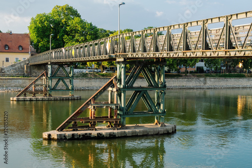 the iron footbridge in Regensburg Bavaria Germany