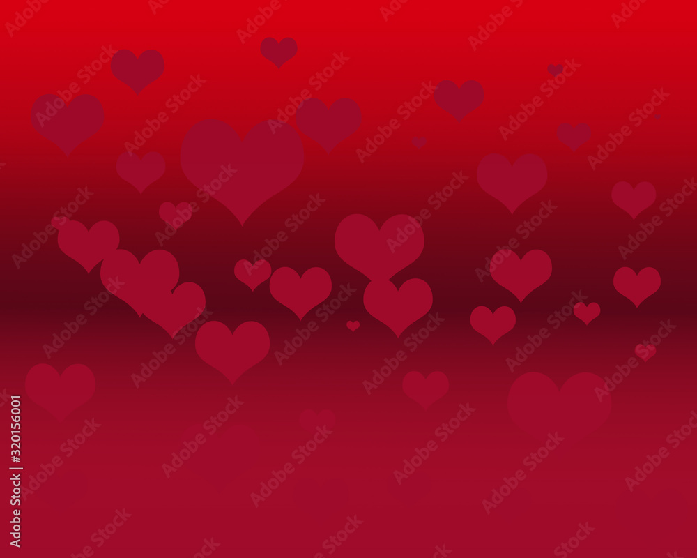 Valentains floating hearts design wallpaper