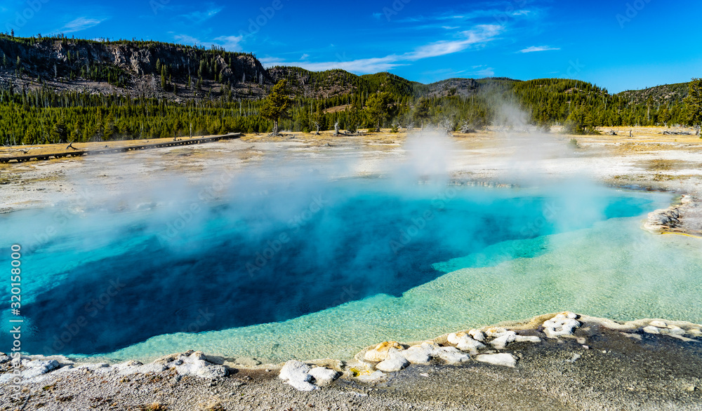 Sapphire Pool, Norris Geyser Basin, Yellowstone National Park. Sapphire Pool, Norris Geyser Basin, Yellowstone National Park.