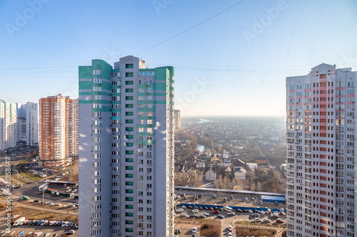 Foto High-rise buildings in the sleeping area. Kiev, Ukraine