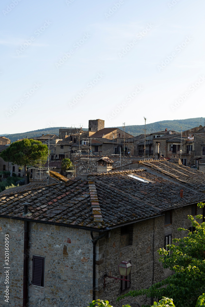 Tuscany, Iltaly  - May 28, 2015:.Cityscape of San Gimignano