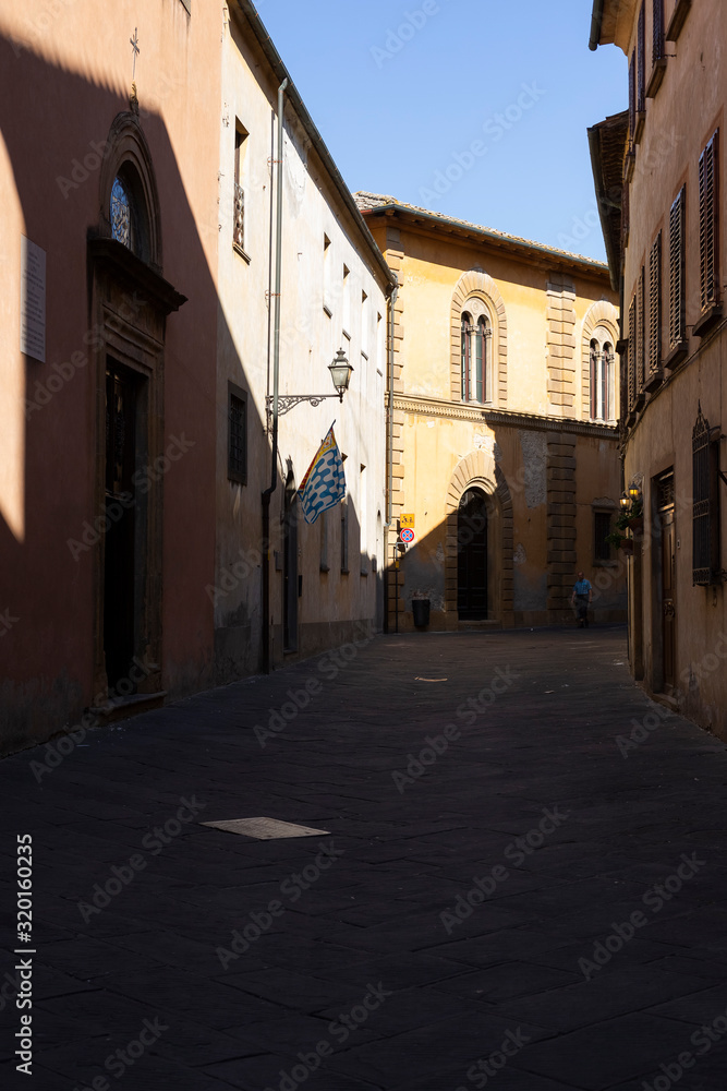 Tuscany, Iltaly  - May 29, 2015:.A Street in Volterra