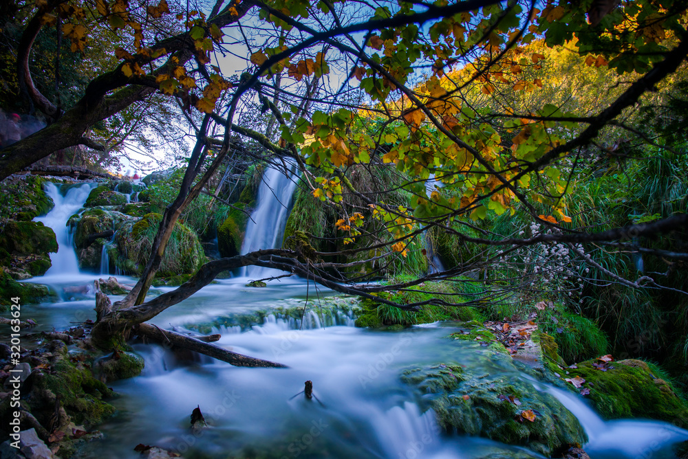 Autumn landscape in Plitvice Natural Park Autumn landscape in Plitvice Natural Park