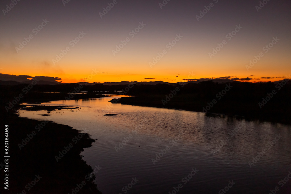 Rio Lempa during sunset