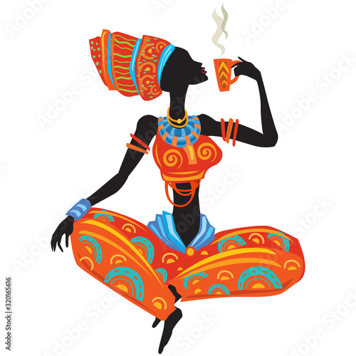 Beautiful African woman in ethnic dress