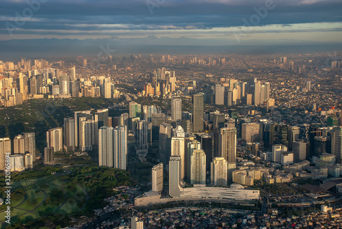 The city of Manila in the Philippines just after daybreak