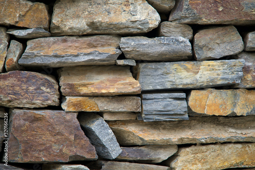 Wall of big natural stones