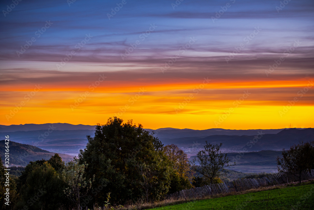 Fantastic sunset in the mountains Fantastic sunset in the mountains