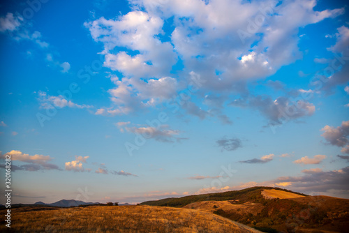 Landscape on the hill at the sunset © Ivanica
