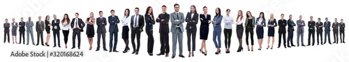 panoramic photo of a group of confident business people.