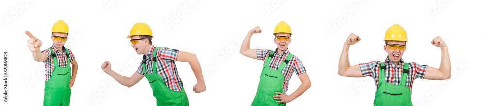 Industrial worker isolated on the white background Industrial worker isolated on the white background