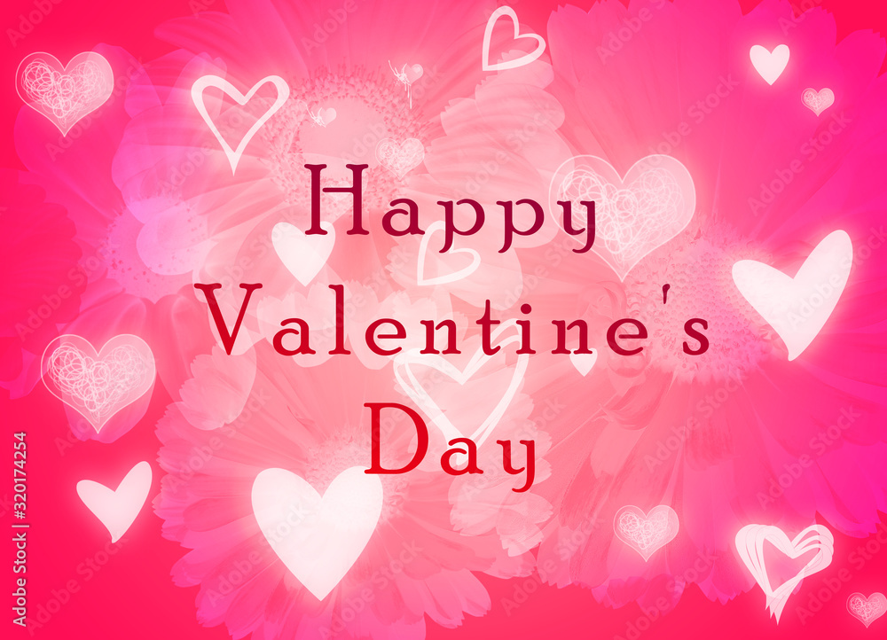 Valentine's day banner background, background with white hearts, love concept.