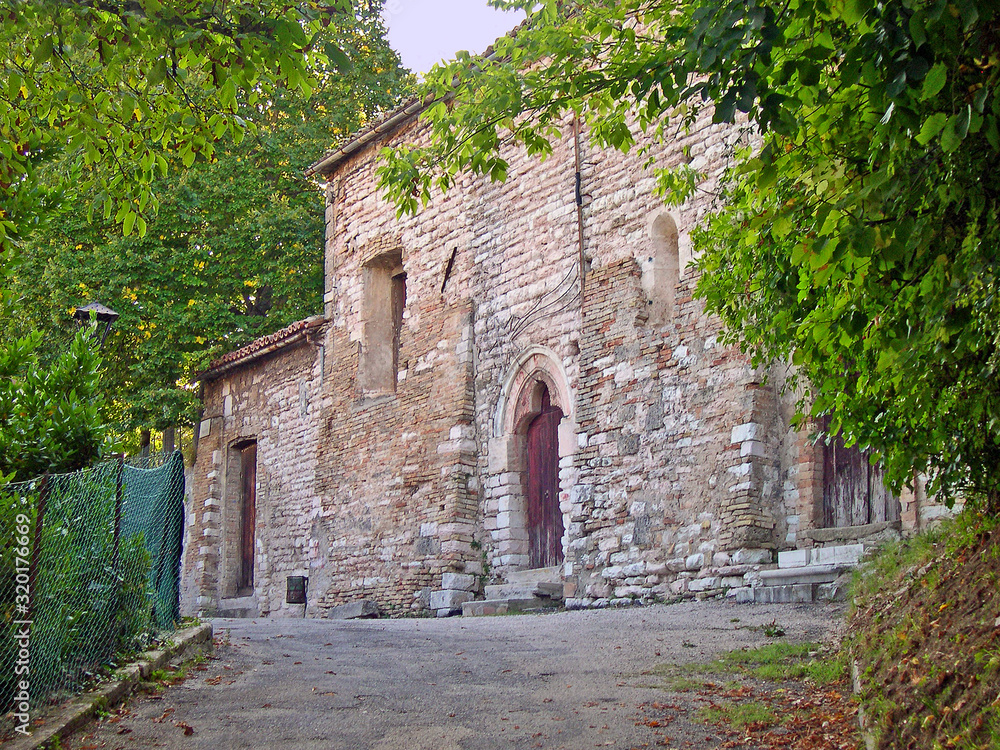 Italy, Umbria, Sassoferrato Saint Michael Archangel Abbey.