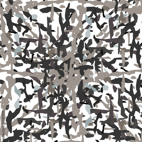 Hand Drawn, Paint Texture. Shibori Seamless 