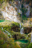 Autumn landscape in Plitvice Lakes Park, Croatia