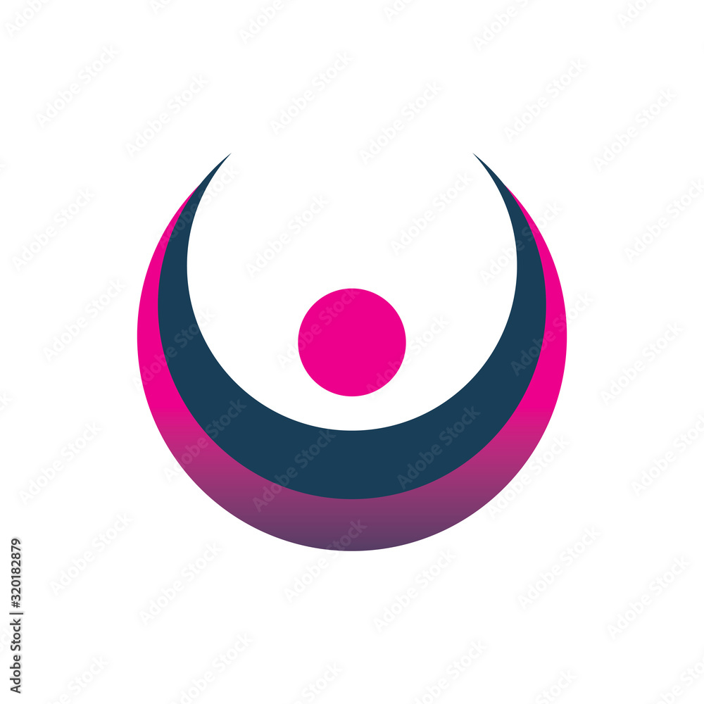 modern color circle people logo design modern color circle people logo design