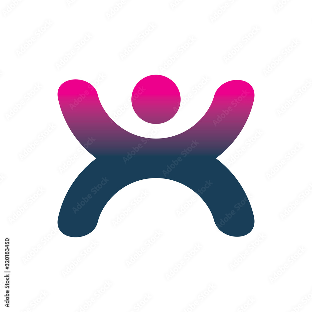 color letter x people logo design color letter x people logo design