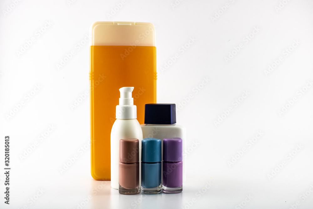 Personal care kit. Photo was taken in the studio against white background. Personal care kit. Photo was taken in the studio against white background.