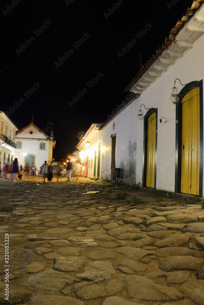 Paraty/Rio de Janeiro/Brazil - 01-18-2020: the historical center of Paraty, heritage site. Unfortunately, people with mobility disabilities faces obstacles to walk around the center. 