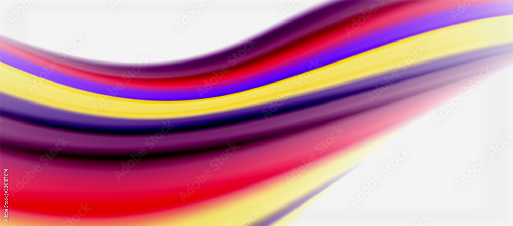 Wave lines abstract background, smooth silk design with rainbow style colors. Liquid fluid color waves. Vector Illustration Wave lines abstract background, smooth silk design with rainbow style colors. Liquid fluid color waves. Vector Illustration