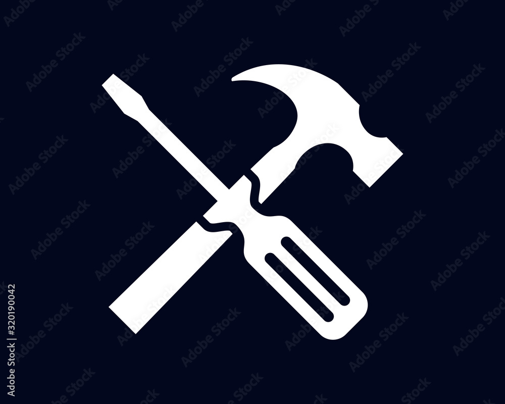 Claw Hammer And Screwdriver Tools Isolated Vector Illustration Claw Hammer And Screwdriver Tools Isolated Vector Illustration