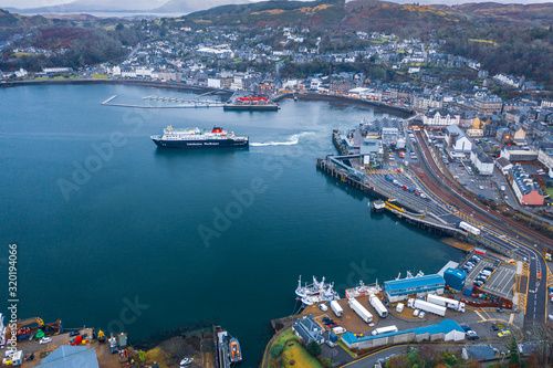 Aerial View Over Oban Town in Scotland © Eddie Cloud