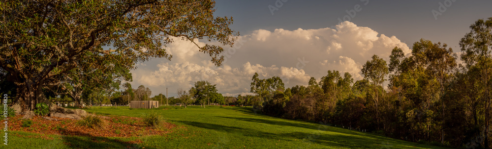 Beautiful Panoramic Evening Cloudscape Beautiful Panoramic Evening Cloudscape