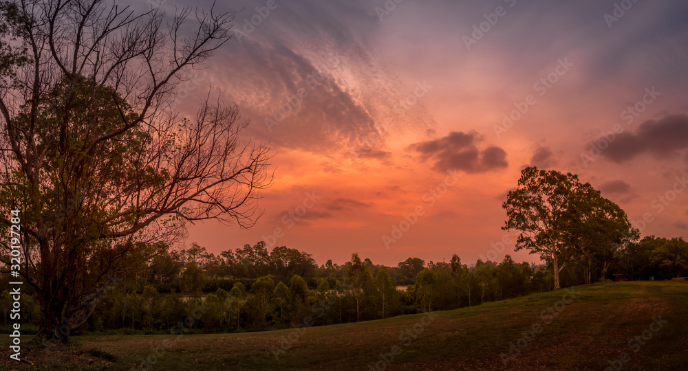 Panoramic Colourful Sunset