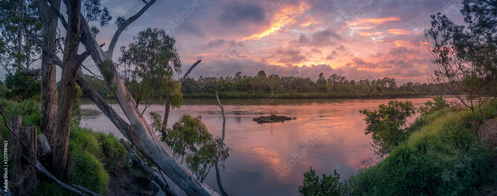 Panoramic River Sunrise