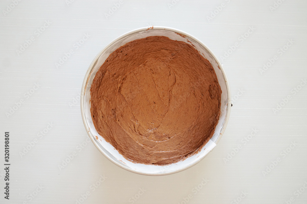 チョコレートケーキ作り