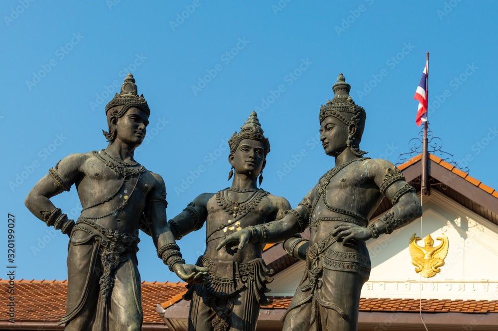 The Three Kings Monument Or commonly known as Three Kings Monument Is the royal monument of the creators of Wiang Chiang Mai, namely Phaya Mangrai, Phaya Ngam Muang and King Ramkhamhaeng the Great.
