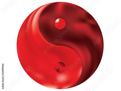 Colored background in the form of yin yang.