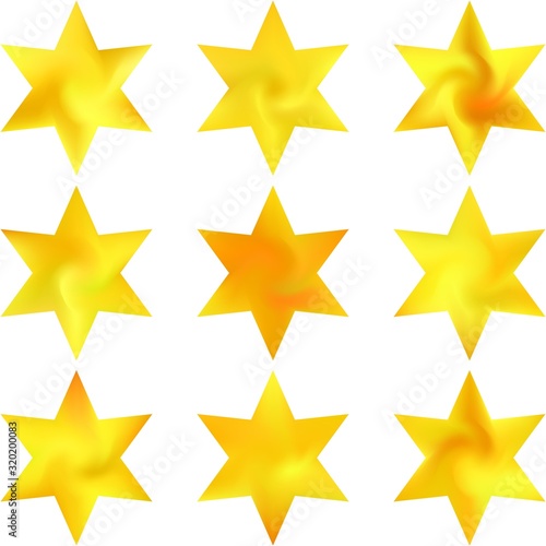 Kit of hexagram abstract backgrounds.