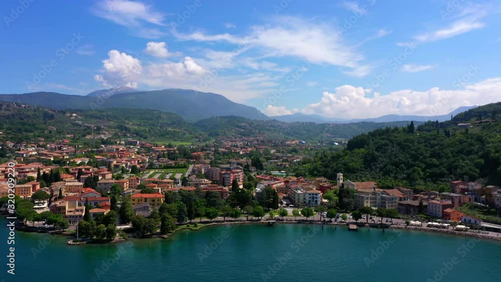 Panoramic view of the resort town of Garda the north of Italy. Aerial. Rocca Del Garda. Panoramic view of the resort town of Garda the north of Italy. Aerial. Rocca Del Garda.