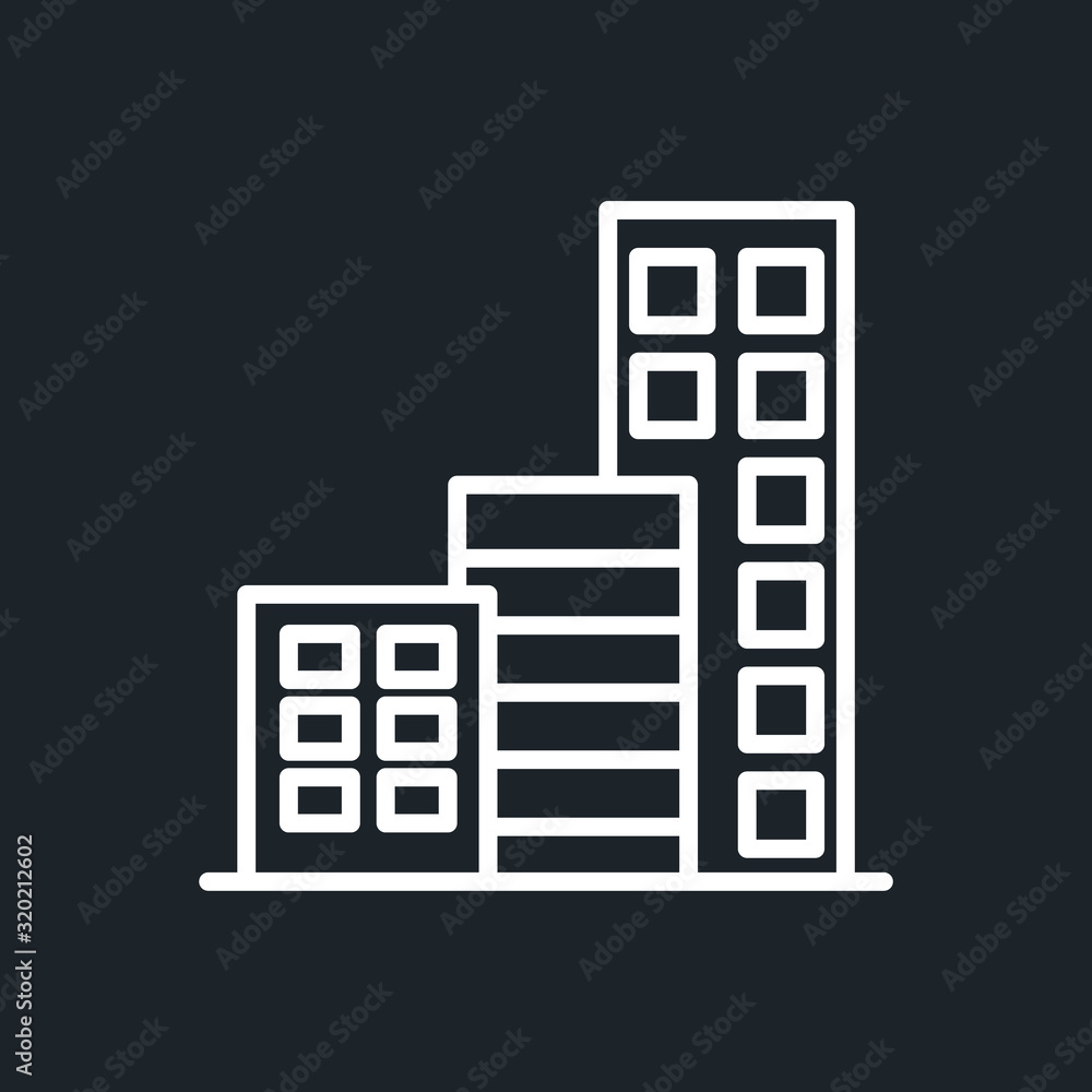 Buildings icon template color editable. Bank, Hotel, Courthouse. City, Real estate, Architecture buildings icons.. Buildings symbol vector sign isolated on white background illustration Buildings icon template color editable. Bank, Hotel, Courthouse. City, Real estate, Architecture buildings icons.. Buildings symbol vector sign isolated on white background illustration