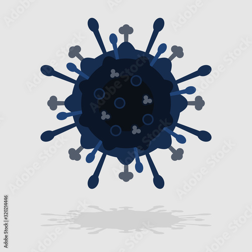 H5N1 influenza virus , flat icon vector