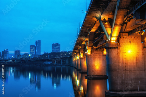 Canvas Print cheongdam bridge at night