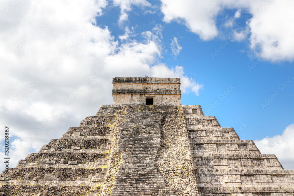 Pyramid of Kukulcan at Chichen Itza in Yucatan Peninsula, Mexico