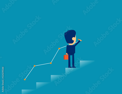 Leader drawing business direction. Business planning concept. Strategy business